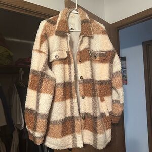 Plaid Sherpa Jacket